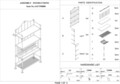 Bufet cu suport sticle de vin Manhattan, Mauro Ferretti, 99x42x185 cm, fier