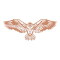 Decoratiune de perete, Eagle3, Metal, 100 x 44 cm, Cupru