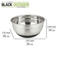 Bol cu baza antiderapanta, Wenko, Aru, 1.7 L, 20 x 20 x 10 cm, inox/silicon