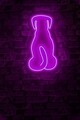 Decoratiune luminoasa LED, Doggy,  Benzi flexibile de neon, DC 12 V, Roz