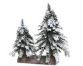 Decoratiune mini 2 Tree, Lumineo, verde/alb