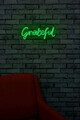 Decoratiune luminoasa LED, Grateful, Benzi flexibile de neon, DC 12 V, Verde