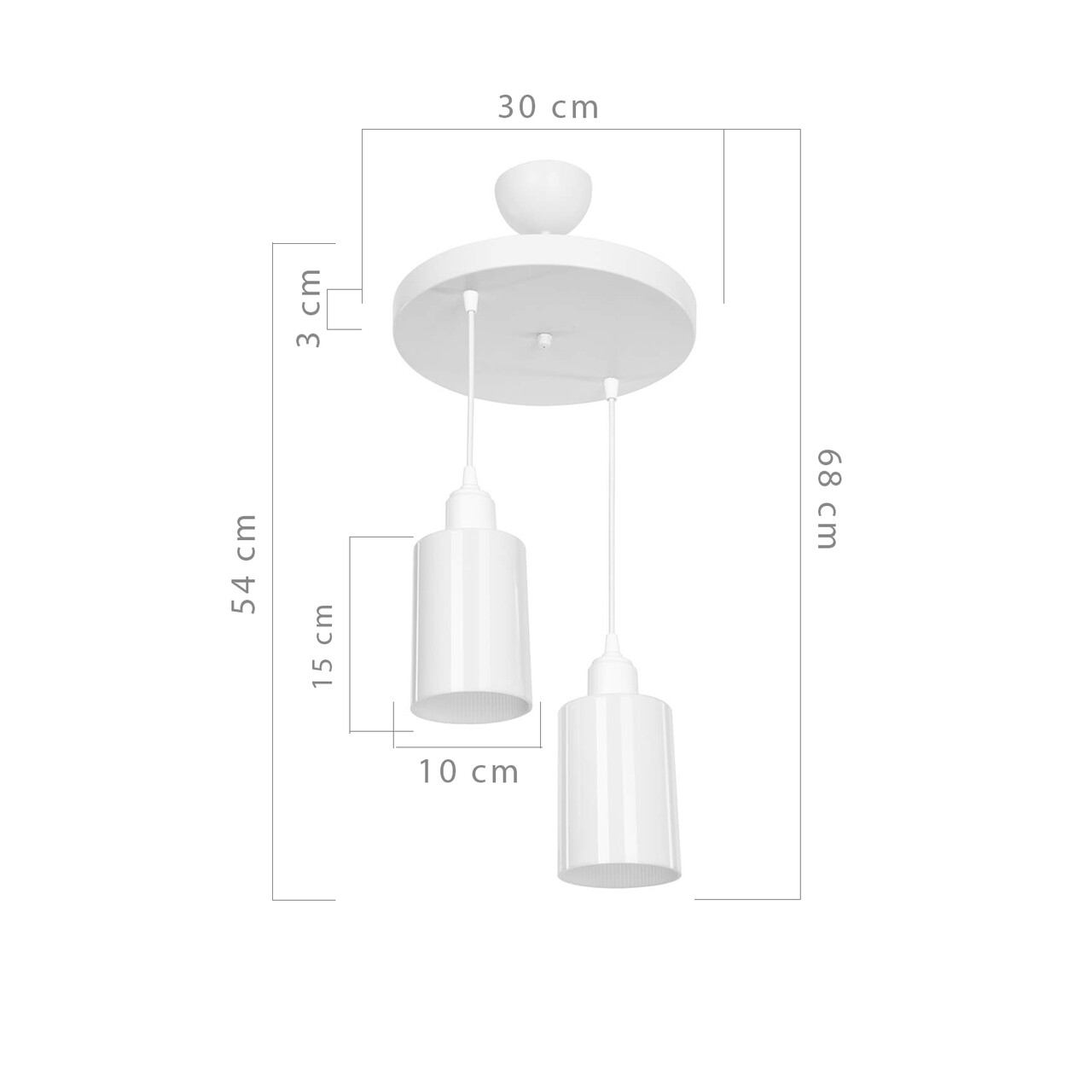 Lustra Beyaz, ASZ.1481, Squid Lighting, 68x30x30 cm, 20W, alb