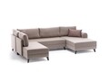 Coltar extensibil Belen, Balcab Home, 300x78x80 cm, lemn, crem