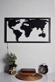 Decoratiune luminoasa LED, World Map 2, MDF, 60 LED-uri, Rosu