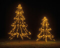 Decoratiune luminoasa de exterior Tree metal light-up, Lumineo, H200 cm, 420 LED-uri, lumina calda