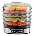 Deshidrator fructe si legume FreshDehydrate, Heinner, 320-380W, plastic/inox, argintiu/transparent