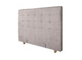 Pat matrimonial, Stockholm, Dots E, 140x200 cm, saltea tip Pocket, topper memory, Taupe