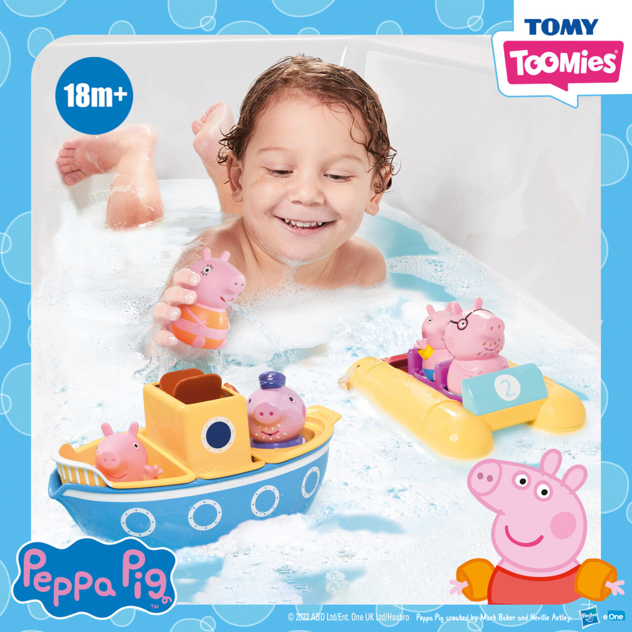 Set de aventura cu barca Peppa Pig Tomy, 30x26x15 cm, plastic, multicolor - 1 | YEO