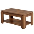 Masuta de cafea Shelf Walnut, Comforty, 104x56x47 cm, aluna