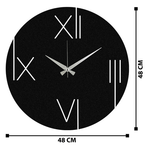 Ceas de perete, One, Metal, Dimensiune: 48 x 48 cm, Negru