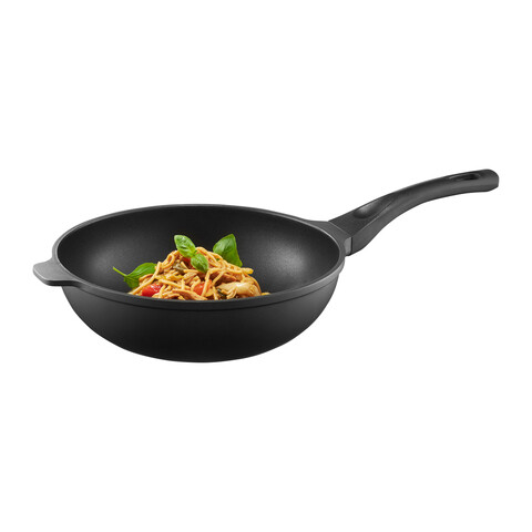 Tigaie Wok Enzo, Ambition, 28 cm, aluminiu, negru