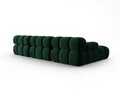 Coltar modular stanga 4 locuri, Bellis, Micadoni Home, BL, 285x157x63 cm, catifea, verde bottle