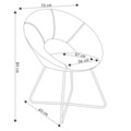 Scaun Jared, Homla, 73x47x84 cm, catifea din poliester/metal, roz