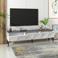 Comoda TV, Olivia, Artemis, 180x45x37 cm, PAL, Alb / Antracit