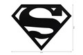 Decoratiune luminoasa LED, Superman, MDF, 60 LED-uri, Rosu