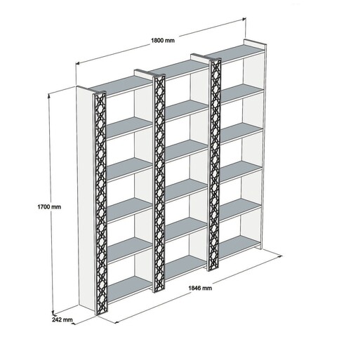 Corp biblioteca, Hommy Craft, City 3, 184.6x170x24.2 cm, Nuc / Galben