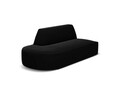 Canapea 2 locuri, Ruby, Micadoni Home, BL, 181x93x69 cm, catifea, negru