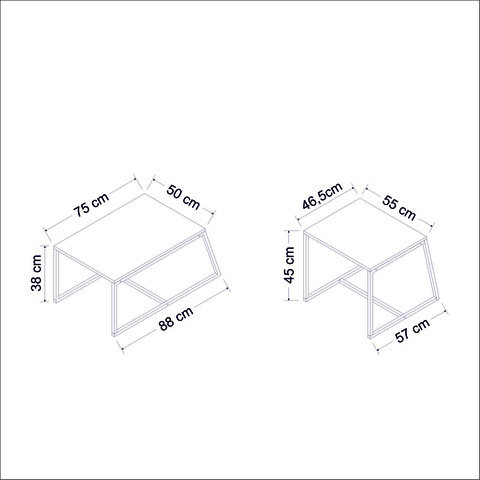 Set mobilier living, Inarch, Atlas, Alb