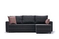 Coltar extensibil pe dreapta Ece, Balcab Home, 242x90x88 cm, lemn, antracit