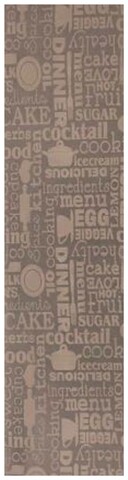 Covor pentru bucatarie Food, Decorino, 50x250 cm, poliester, gri