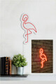 Decoratiune luminoasa LED, Flamingo, Benzi flexibile de neon, DC 12 V, Rosu