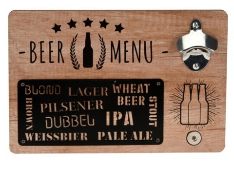 Desfacator Beer Menu, 30x20x4 cm, MDF