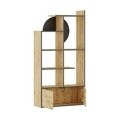 Biblioteca Half, Decortie, 85x30x164 cm, PAL melaminat, antracit/oak