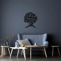 Decoratiune de perete, Monumental Tree, Metal, Dimensiune: 62 x 70 cm, Negru