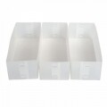 Set 3 organizatoare sertar Jocca, 30x10.5x8 cm, plastic, alb mat