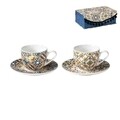 Set 2 cesti cu farfurie pentru cafea, Le Primizie, Brandani, Ø11.5x5 cm, portelan