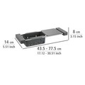 Organizator extensibill pentru chiuveta, Wenko, Caddy, 14 x 8 x 43.5/77.5 cm, plastic/inox, gri