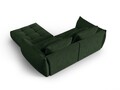 Coltar modular reversibil 3 locuri, Bloom-86, Micadoni Home, 232x216x95 cm, tesatura structurata, verde muschi