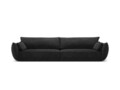 Canapea 4 locuri, Kaelle, Micadoni Home, BL, 248x110x85 cm, poliester chenille, negru