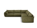 Coltar simetric 7 locuri, Kaelle, Micadoni Home, BL, 286x286x85 cm, poliester chenille, verde