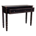 Consola cu 1 sertar Antique Black, Creaciones Meng, 112x38x82 cm, lemn de brad, negru antic