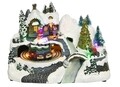 Decoratiune luminoasa House with xmas tree, Lumineo, 15x24x16 cm, plastic, multicolor