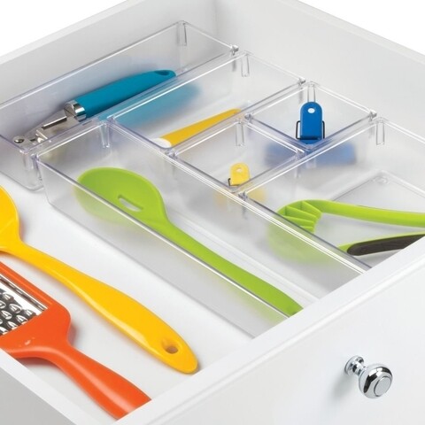 Organizator pentru sertar bucatarie Basic, iDesign, 24.5x40.6x5.1 cm, plastic