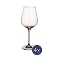 Set 4 pahare pentru vin rosu, Villeroy & Boch, La Divina Burgundy, 680 ml, sticla cristal