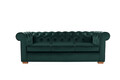 Canapea Oxford Chesterfield, 93x214x75 cm, 3 locuri, Verde