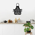 Decoratiune de perete, This Kitchen Is For Dancing, Metal, Dimensiune: 57 x 70 cm, Negru