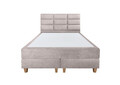 Pat matrimonial, Stockholm, Harmony E, 140x200 cm, saltea tip Pocket, topper memory, Taupe