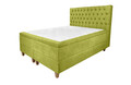 Pat matrimonial, Stockholm, Chester E, 140x200 cm, saltea tip Pocket, topper memory, Verde