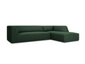 Coltar dreapta 4 locuri, Ruby, Micadoni Home, BL, 273x180x69 cm, poliester, verde