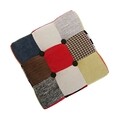 Taburet, Versa, Cube Philippe, 35 x 35 x 35 cm, lemn/bumbac, multicolor