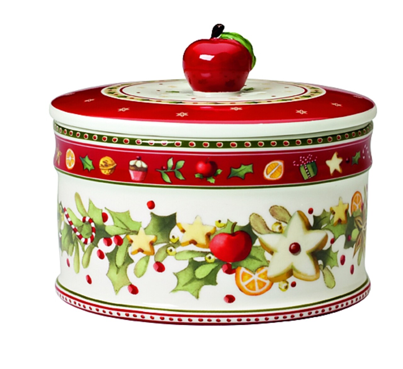 Cutie cu capac, Villeroy & Boch, Winter Bakery Delight Pastry, 13 x 11 cm, portelan premium