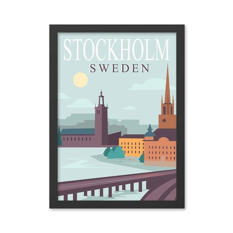 Tablou decorativ, Stockholm (55 x 75), MDF , Polistiren, Multicolor