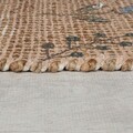 Covor Arriana Jute Floral, Flair Rugs, 60x230 cm, iuta/poliester/bumbac, natural