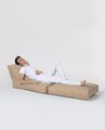 Fotoliu extensibil, Siesta, Ferndale Bean Bag, 55 - 180 cm, poliester impermeabil, bej nurca