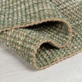 Covor cu 2 fete Jute Ombre Green, Flair Rugs, 60x230 cm, iuta/lana, verde